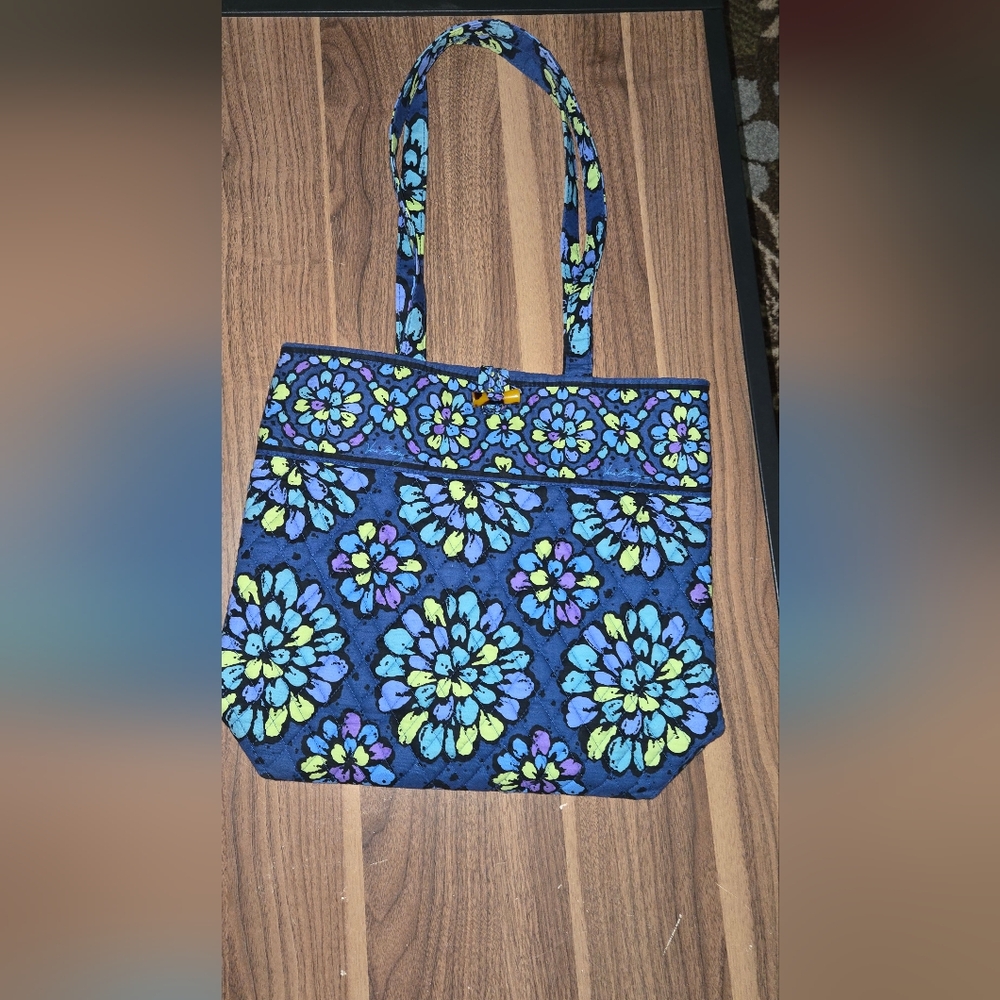 Floral Blue Tote Bag